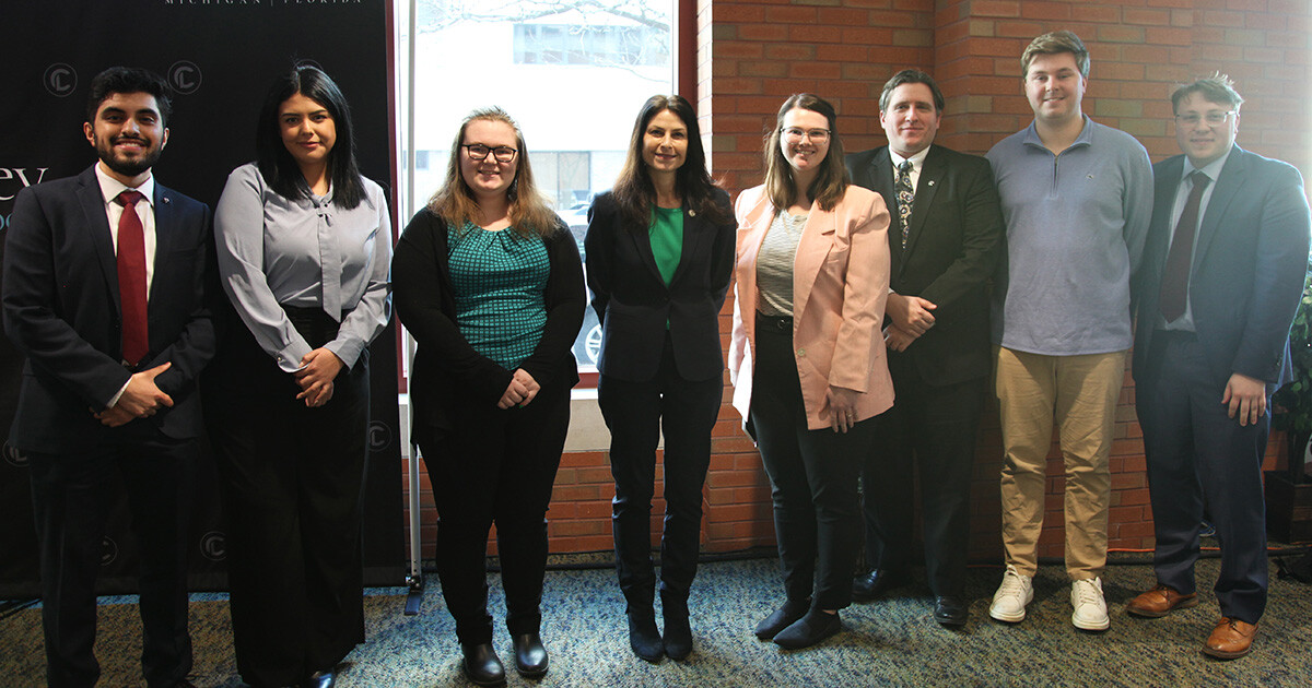 Michigan Attorney General Dana Nessel with Cooley Law School students