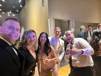 Pictured from right to left are: Arjan Malushi, Vera Malushi, Erica Puchiele, Asaad Fakhoury, and Carter Lewis.