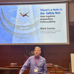 Photo of Professor Mark Cooney Speaking at Conference