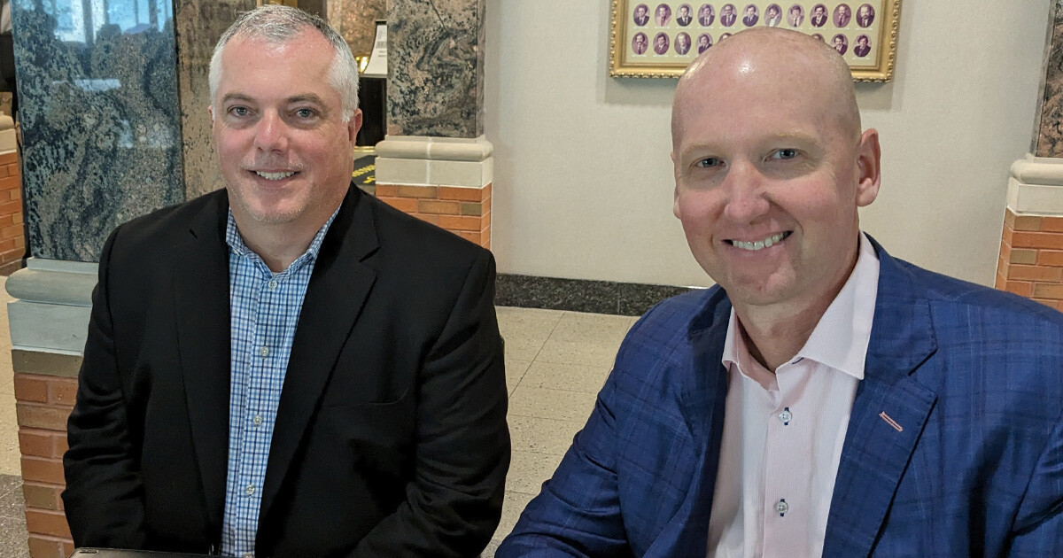 Cooley graduate Joe Rivet and Richard Chaffee