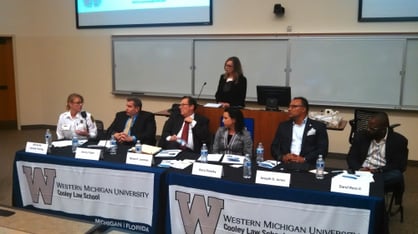 panel speakers at WMU-Cooley law review symposium