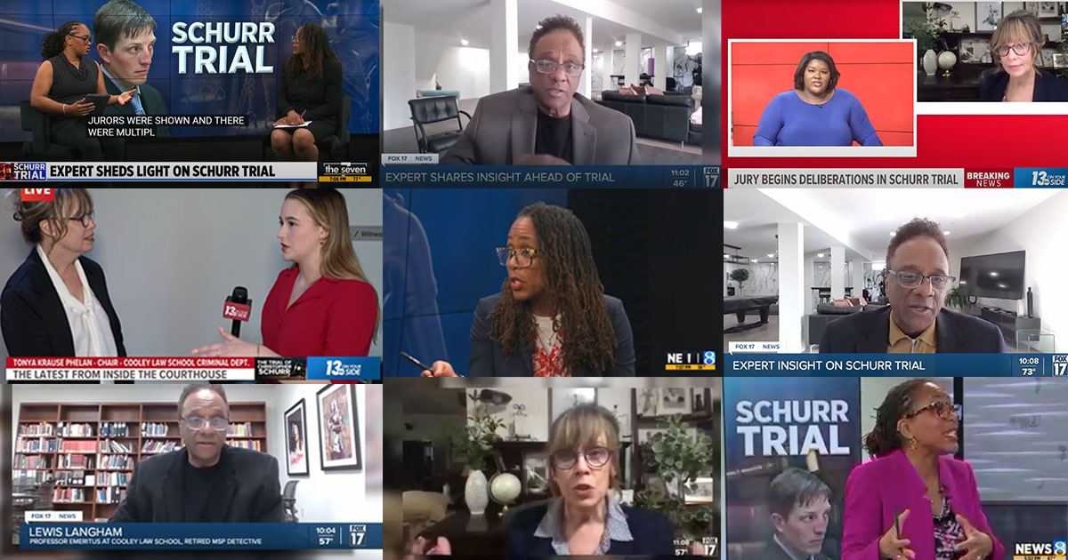 Schurr Trial Cooley Law School Media Experts